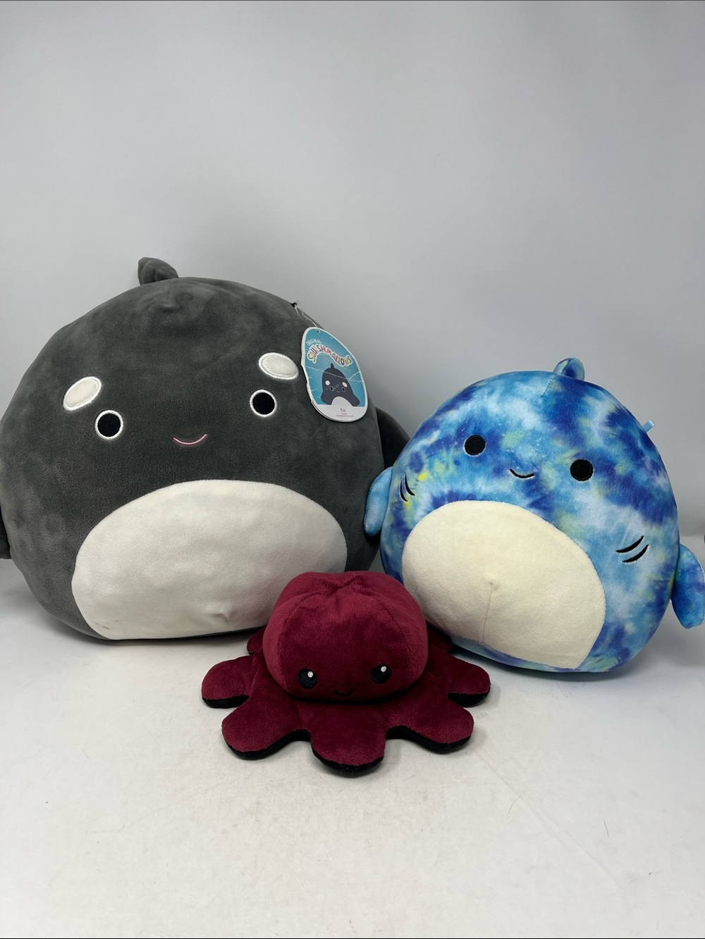 SQUISHMALLOW BUNDLE OF 3 SHARKS SEA CREATURES